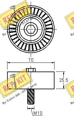 REPKIT RKT3133 - Galoppino / Guidacinghia, Cinghia Poly-V autozon.pro