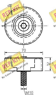 REPKIT RKT3127 - Galoppino / Guidacinghia, Cinghia Poly-V autozon.pro