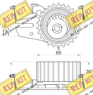 REPKIT RKT3896 - Rullo tenditore, Cinghia dentata autozon.pro