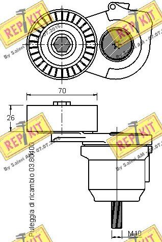 REPKIT RKT3396 - Tendicinghia, Cinghia Poly-V autozon.pro