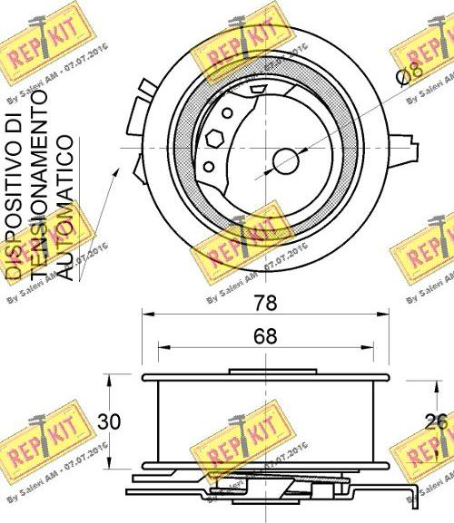 REPKIT RKT3398 - Rullo tenditore, Cinghia dentata autozon.pro