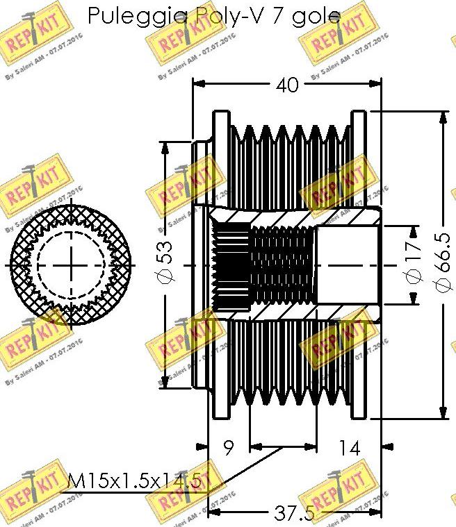 REPKIT RKT3397 - Puleggia cinghia, Alternatore autozon.pro