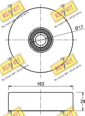 REPKIT RKT3345 - Galoppino / Guidacinghia, Cinghia Poly-V autozon.pro