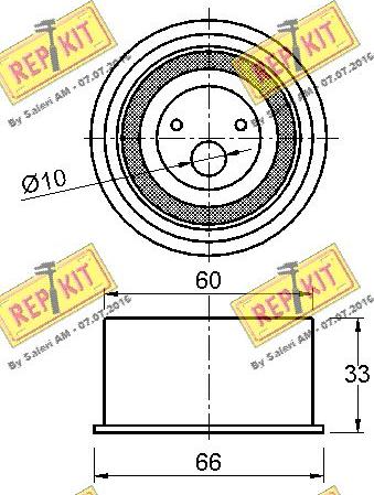 REPKIT RKT3348 - Rullo tenditore, Cinghia dentata autozon.pro