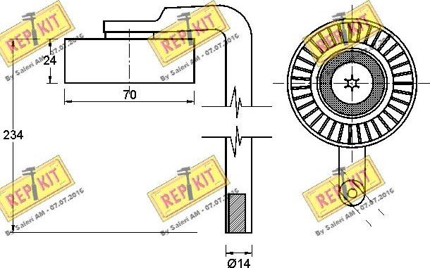 REPKIT RKT3304 - Tendicinghia, Cinghia Poly-V autozon.pro