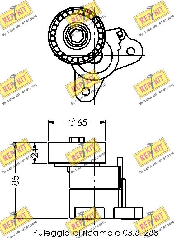 REPKIT RKT3377 - Tendicinghia, Cinghia Poly-V autozon.pro