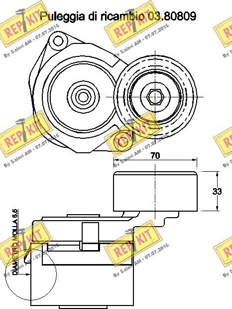 REPKIT RKT3255 - Tendicinghia, Cinghia Poly-V autozon.pro