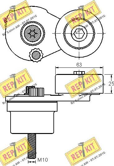 REPKIT RKT3261 - Tendicinghia, Cinghia Poly-V autozon.pro