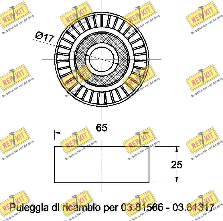 REPKIT RKT3283 - Galoppino / Guidacinghia, Cinghia Poly-V autozon.pro