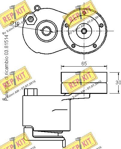 REPKIT RKT3229 - Tendicinghia, Cinghia Poly-V autozon.pro