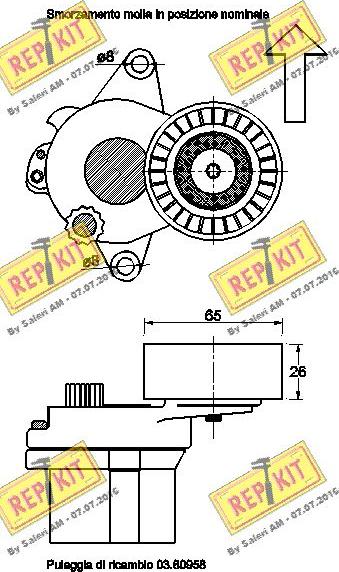 REPKIT RKT3222 - Tendicinghia, Cinghia Poly-V autozon.pro