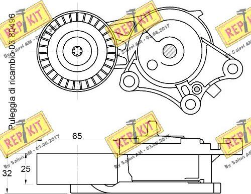 REPKIT RKT3798 - Galoppino / Guidacinghia, Cinghia Poly-V autozon.pro