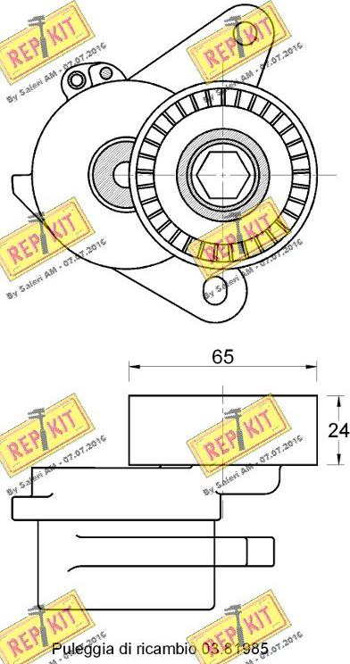 REPKIT RKT3700 - Tendicinghia, Cinghia Poly-V autozon.pro