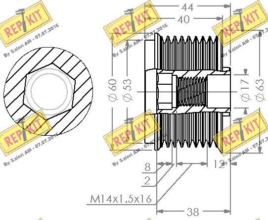 REPKIT RKT3710 - Puleggia cinghia, Alternatore autozon.pro