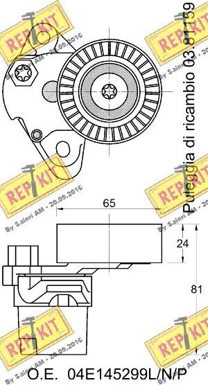 REPKIT RKT3782 - Tendicinghia, Cinghia Poly-V autozon.pro