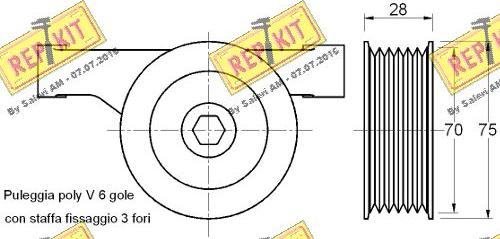 REPKIT RKT3731 - Galoppino / Guidacinghia, Cinghia Poly-V autozon.pro