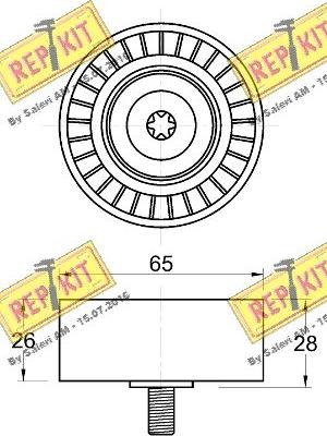 REPKIT RKT3779 - Galoppino / Guidacinghia, Cinghia Poly-V autozon.pro