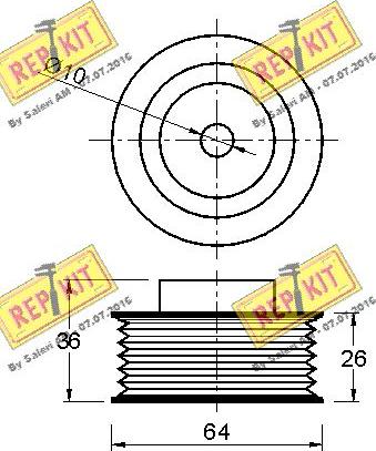 REPKIT RKT2996 - Galoppino / Guidacinghia, Cinghia Poly-V autozon.pro