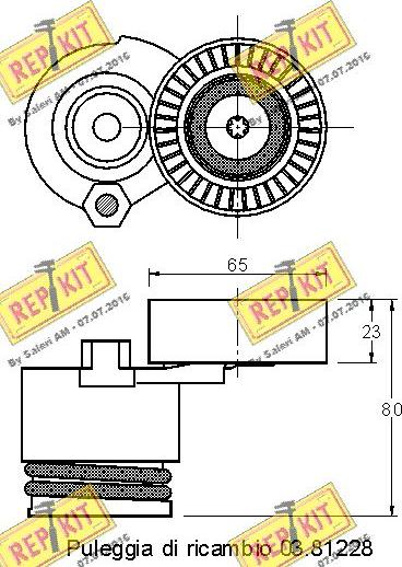 REPKIT RKT2943 - Tendicinghia, Cinghia Poly-V autozon.pro