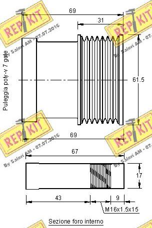 REPKIT RKT2953 - Puleggia cinghia, Alternatore autozon.pro