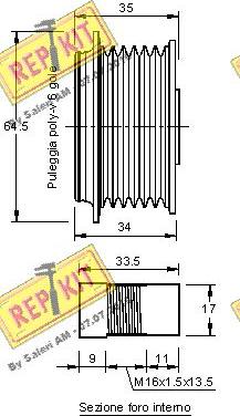 REPKIT RKT2960 - Puleggia cinghia, Alternatore autozon.pro