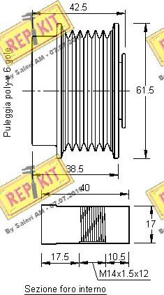 REPKIT RKT2989 - Puleggia cinghia, Alternatore autozon.pro