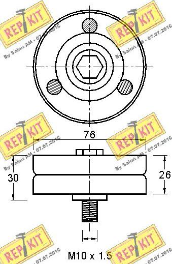 REPKIT RKT2984 - Galoppino / Guidacinghia, Cinghia Poly-V autozon.pro