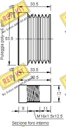 REPKIT RKT2930 - Puleggia cinghia, Alternatore autozon.pro