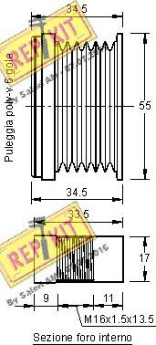 REPKIT RKT2938 - Puleggia cinghia, Alternatore autozon.pro