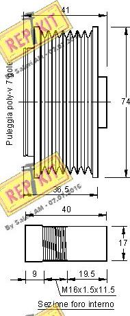 REPKIT RKT2927 - Puleggia cinghia, Alternatore autozon.pro