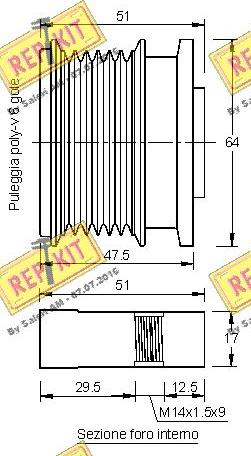 REPKIT RKT2974 - Puleggia cinghia, Alternatore autozon.pro