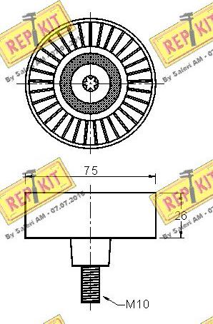 REPKIT RKT2499 - Galoppino / Guidacinghia, Cinghia Poly-V autozon.pro