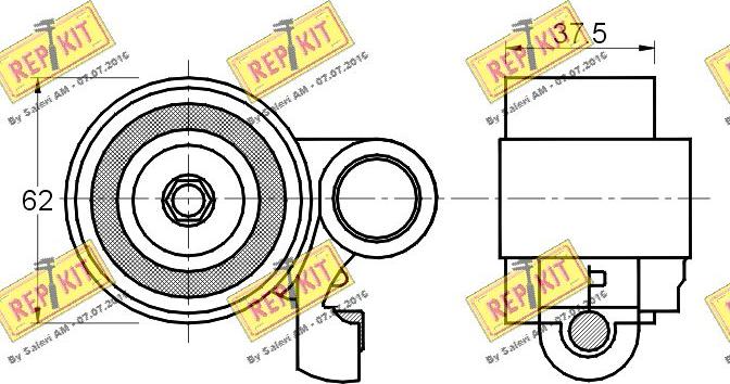 REPKIT RKT2449 - Rullo tenditore, Cinghia dentata autozon.pro