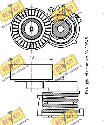 REPKIT RKT2457 - Tendicinghia, Cinghia Poly-V autozon.pro