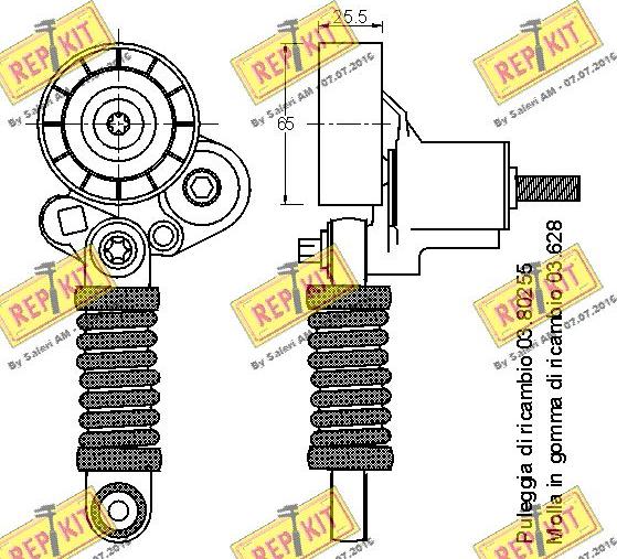 REPKIT RKT2404 - Tendicinghia, Cinghia Poly-V autozon.pro