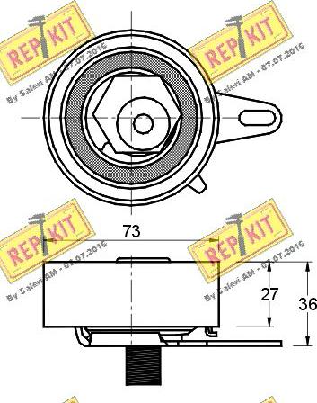 REPKIT RKT2412 - Rullo tenditore, Cinghia dentata autozon.pro