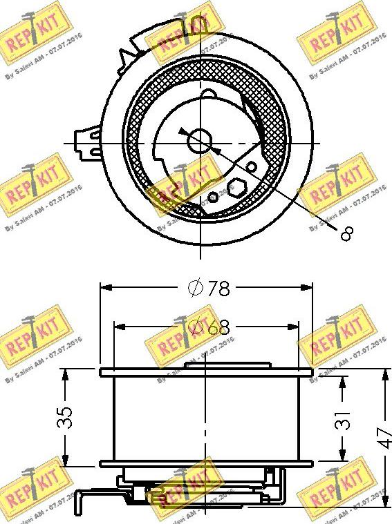 REPKIT RKT2485 - Rullo tenditore, Cinghia dentata autozon.pro