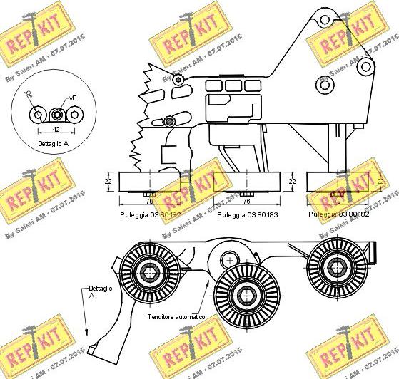 REPKIT RKT2545 - Tendicinghia, Cinghia Poly-V autozon.pro