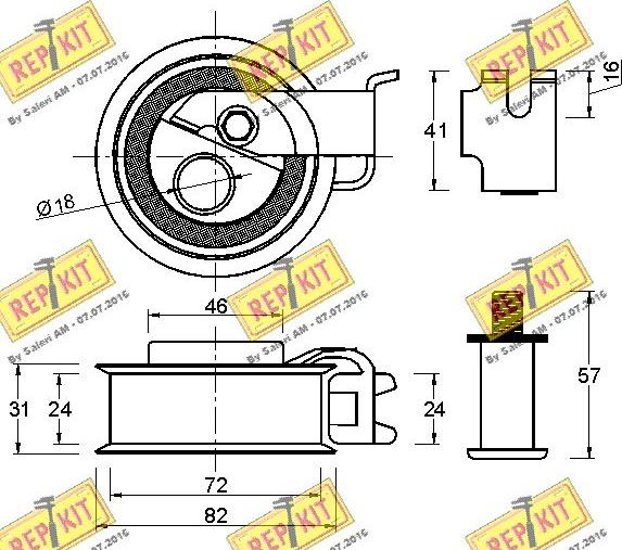 REPKIT RKT2554 - Rullo tenditore, Cinghia dentata autozon.pro