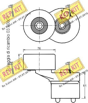 REPKIT RKT2582 - Tendicinghia, Cinghia Poly-V autozon.pro