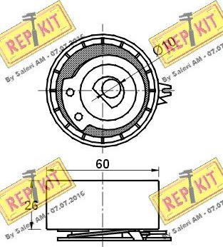 REPKIT RKT2539 - Rullo tenditore, Cinghia dentata autozon.pro