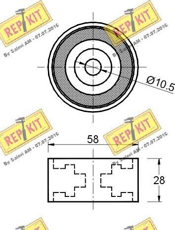 REPKIT RKT2531 - Galoppino / Guidacinghia, Cinghia dentata autozon.pro