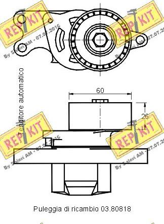 REPKIT RKT2533 - Tendicinghia, Cinghia Poly-V autozon.pro