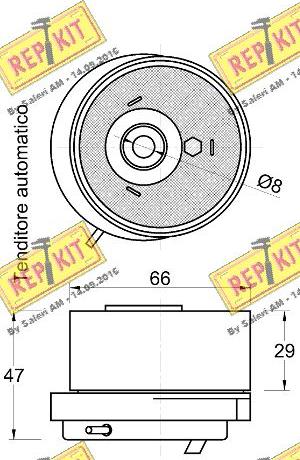 REPKIT RKT2529 - Rullo tenditore, Cinghia dentata autozon.pro