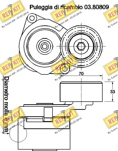 REPKIT RKT2524 - Tendicinghia, Cinghia Poly-V autozon.pro