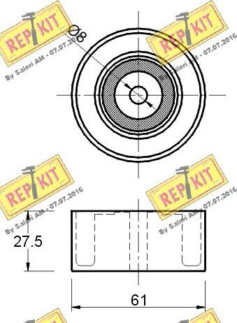 REPKIT RKT2528 - Galoppino / Guidacinghia, Cinghia dentata autozon.pro