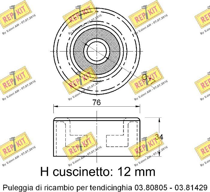 REPKIT RKT2522 - Galoppino / Guidacinghia, Cinghia Poly-V autozon.pro