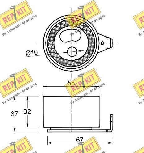 REPKIT RKT2570 - Rullo tenditore, Cinghia dentata autozon.pro