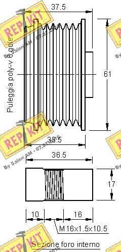 REPKIT RKT2698 - Puleggia cinghia, Alternatore autozon.pro