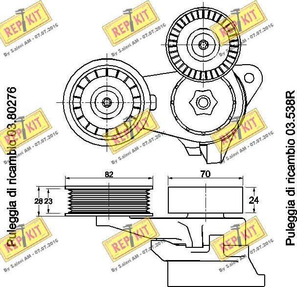 REPKIT RKT2687 - Tendicinghia, Cinghia Poly-V autozon.pro